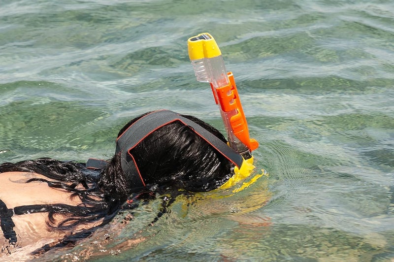 OCEANREEF OCEAN REEF - Aria QR+ Quick Release Full Face Snorkel Mask with Snorkel - 180 Degree Underwater View and Quick Release System (M/L  Yellow). - Image 4